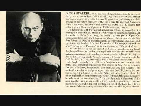 Vivaldi Cello Concerto in D Janos Starker