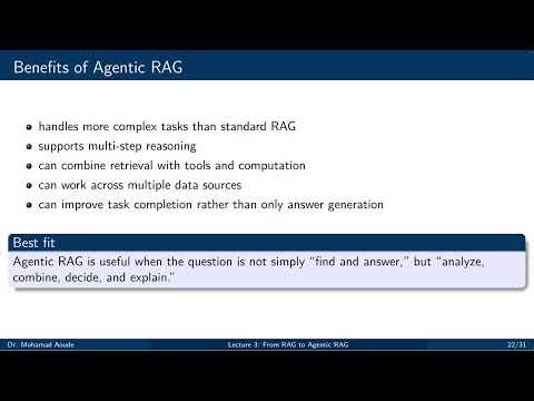 Lecture Three part 02 From RAG to Agentic RAG / Retrieval Systems Evolve into Decision-Capable AI