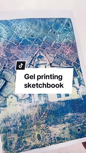 Exploring Gel Printing Techniques in a Sketchbook