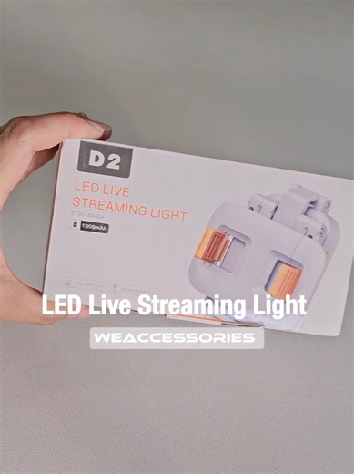 D2 LED Live Streaming Light - Highlight LED - Phone Holder - Color Temperature: 2700-6500k - Input: 5V-1A - Operating voltage: 3.7v #គ្រឿងលំអរទូរស័ព្ទ #weaccessories #LED #Light #Streaming
