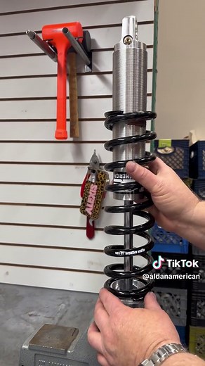 Quick Tip: When assembling your coilover shock and coil spring at home, measure the spring length before adding antiseize. #AldanAmerican #coilovers #shocks #chevy #chevrolet #ford
