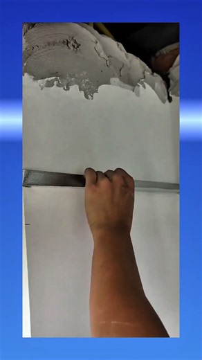 Installing wall corner bead using light steel corner profile and nails! 🏠 #construction #diy