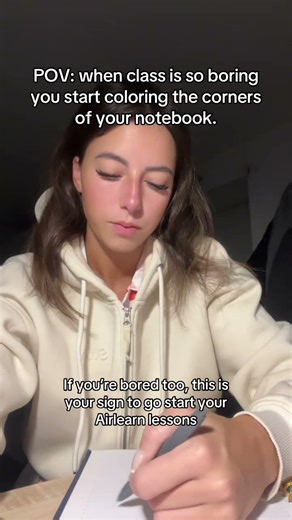 mentally in french class, physically in a boring lecture learning it with my Airlearn buddy instead