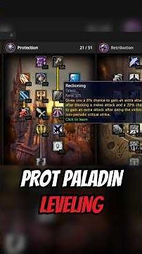 The Prot Paladin leveling build I'd start with in WoW Forever!