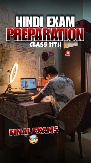 Hindi final exam preparation 🎯 | Class 11th 🔥 | #shorts #class11th #hindiexam #studyyvlog