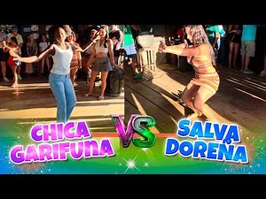 Chica Garifuna y Salvadoreña bailando punta catracha ¿Quien mueve mejor las caderas? 🥰🤩