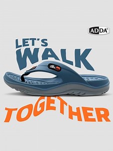 Buy Adda Men Blue Rubber Thong Flip Flops -  - Footwear for Men