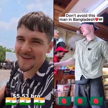 difference between how indian and bangladesh locals treat a foreigner lift in his car.