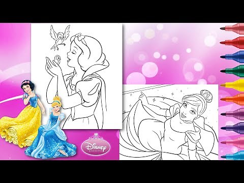 PRINCESS COLORING PAGE COMPILATION DISNEY Snow White Cinderella Coloring Pages Coloring Princesses