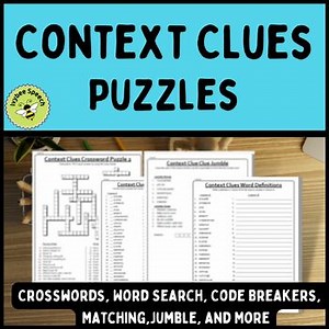 Context Clues Tier 2 Vocabulary Puzzles