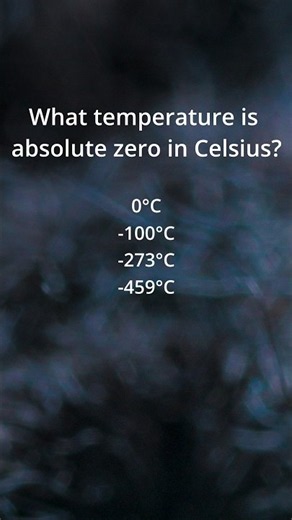 What temperature is absolute zero in Celsius?