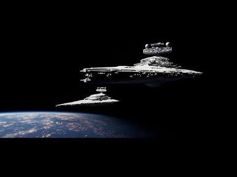 Imperial Star Destroyers Exiting Hyperspace (Short Animation)