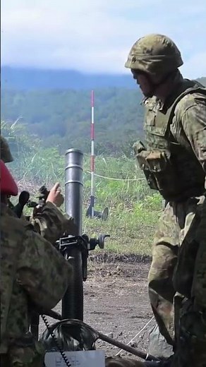 Japan Ground Self Defense Force Firing Mortars