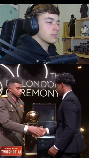 ¡¿Mbappé le da el Balón de Oro a Lamine Yamal?! #futbol #humor #ia