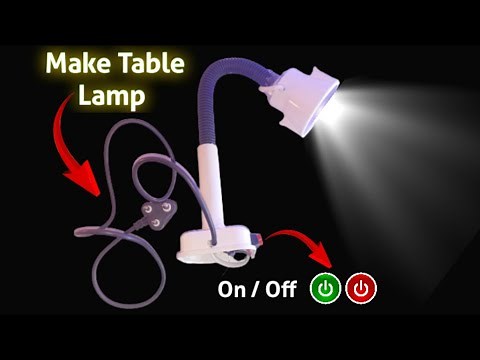 How to Make a Table Lamp using a FLEXIBLE PIPE - at Home