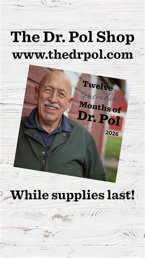 📣 Last call for 2026 Calendars! Get yours for $17.95: https://bit.ly/4paDJi4 Calendar Doc may not love being tucked into a mailer, but he’ll be much happier hanging on your wall. 🗓️😉 | Dr. Pol