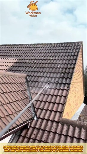 Best Method of Skilled Worker Cleaning Roof Tiles for Moss Removal