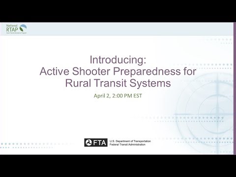National RTAP Webinar: Active Shooter Preparedness Training Overview