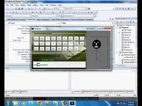 Hangman Game : A visual basic project