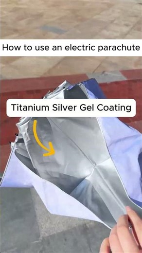 Electric parachute usage guide.#umbrella #electric #rainyday #tutorial #travel #gift