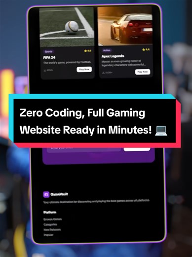 Zero Coding Gaming Website Ready in Minutes
