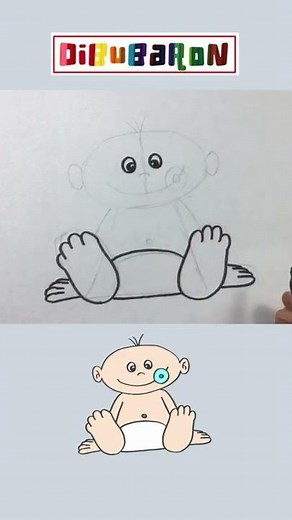 Dibujando un bebé facil paso a paso | Dibujos faciles
