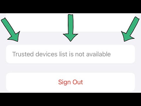 Fix trusted devices list is not available error in iphone | Problem Solved