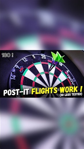 Testing Post-It Dart Flights for 30 Legs! 🎯 #darts #shorts