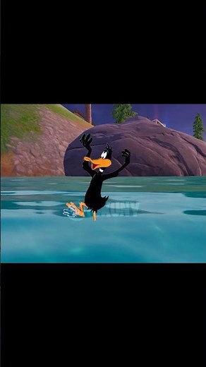 Fortnite X Looney Tunes- Taz the Tasmanian Devil drains the lake!? #shorts