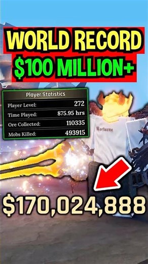 WORLD RECORD $100 MILLION PLAYER in The Forge Roblox