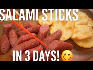 🧾 Homemade Salami Sticks – Beef & Pork Cured Snack | Easy Charcuterie Recipe