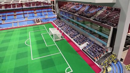 Aston Villa fan spends six years building Subbuteo inspired replica of Villa Park