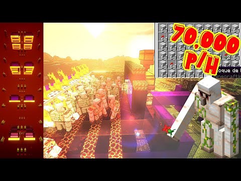 ❗❗ La MEJOR Granja de HIERRO MINECRAFT 1.20 - 1.20.1 *70000* lingotes POR HORA (1166 por MINUTO) 🔥🔥