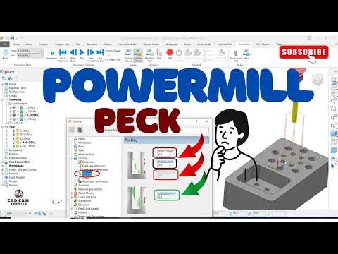 Delcam Powermill Lecture On Pecking In Drilling Toolpath ‪@CADCAM_SERVICE‬ #delcam #powermill
