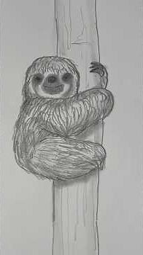 Draw a sloth 🦥 Beginner friendly drawing lesson.