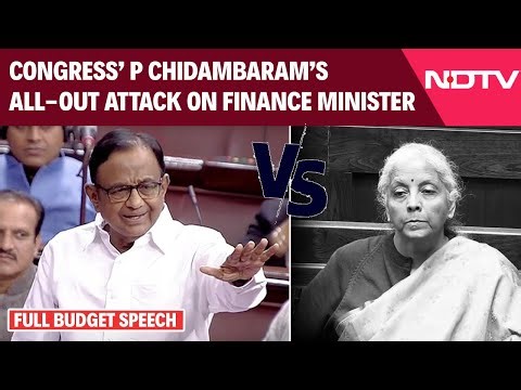 P Chidambaram Parliament Speech: "Forgetful Budget Prepared By A FM Who Forgot Her Promises"