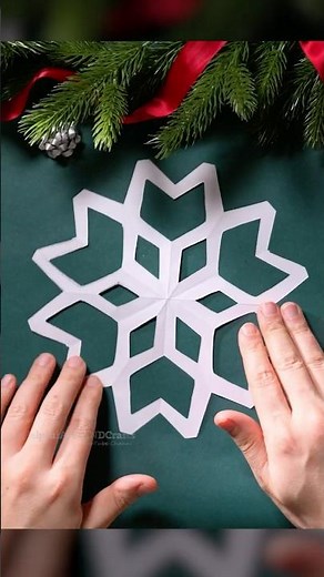 ✨ EASY Paper Snowflake for Window Decor! (DIY Christmas Tutorial)
