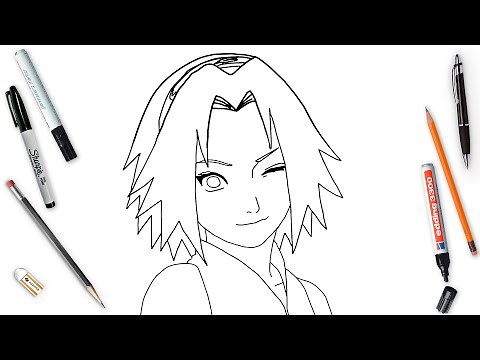 How To Draw Sakura Easy Step By Step | Sakura Haruno From Naruto Shippuden Drawing Tutorial