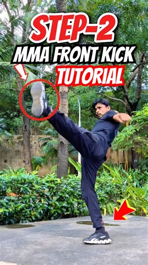 Mma front kick knockout tutorial 🥋💥#mma #viral #trending #ufc #viralshorts #shorts #fight #wtf