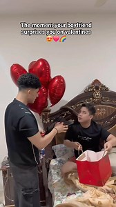 The moment your boyfriend surprises you on valentines 😍❤️🌈 | Kobby Chezzy