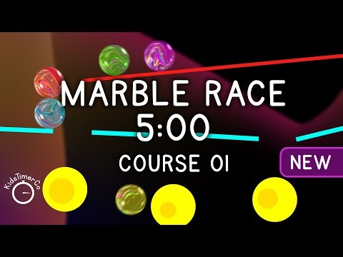 5 Minute Epic Marble Race Timer! 🏆🌈 Real 2D Simulation Visual Timer