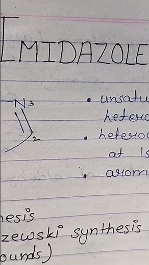Imidazole | introduction, structure, synthesis and chemical reactions 🧪 | M.Sc