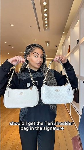 Let’s compare the chalk Teri coach bag! #coachny #coachretailemployee #terishoulderbag #coachoutlet