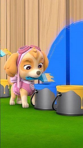 Pups Make a Mess with Paint #short