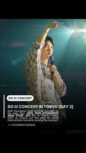Gigi-soo on Instagram: "26.10.2025 | 𝗗𝗢 𝗶𝘁! IN TOKYO ❤️🇯🇵 𝟮𝟬𝟮𝟱 𝗗𝗢𝗛 𝗞𝗬𝗨𝗡𝗚𝗦𝗢𝗢 𝗔𝗦𝗜𝗔 𝗧𝗢𝗨𝗥 <𝗗𝗢 𝗶𝗧!> in TOKYO ➡️ Doh Kyungsoo held another concert on his Asia tour: 𝟮𝟬𝟮𝟱 𝗗𝗢𝗛 𝗞𝗬𝗨𝗡𝗚𝗦𝗢𝗢 𝗔𝗦𝗜𝗔 𝗧𝗢𝗨𝗥 <𝗗𝗢 𝗶𝗧!> in TOKYO today (DAY #2). Check out this post for some memorable moments during the concert. ● COVERING SONGS 😍 🎶 UNFAIR 🎶 SNOWFALL AT NIGHT 🎶 PETER PAN 🎶 MACHINE 🎶 HISTORY 🎶 DON'T MESS UP MY TEMPO 🎶 BABY DON'T CRY 🎶 DON'T GO 🎶 SUNDAY 