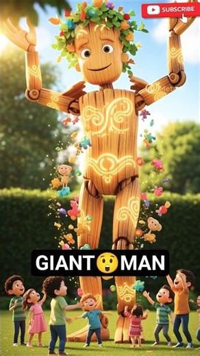 🌲 Giant Wooden Man Walks Alive! | Huge Wood Man Animation | Viral Giant Short 2025