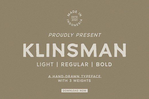 KLINSMAN: A Hand-drawn Typeface, a Sans Serif Font by Liszar Inzani