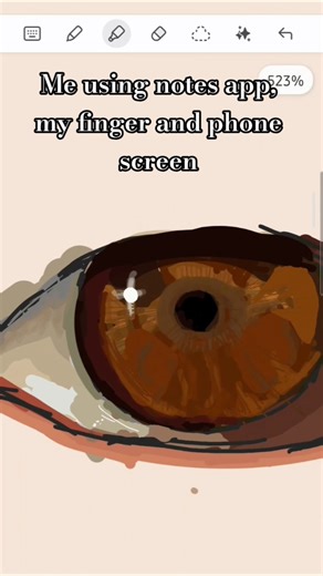 Drawing an eye using only the notes app #digitalart #art #eyedrawing #speeddrawing