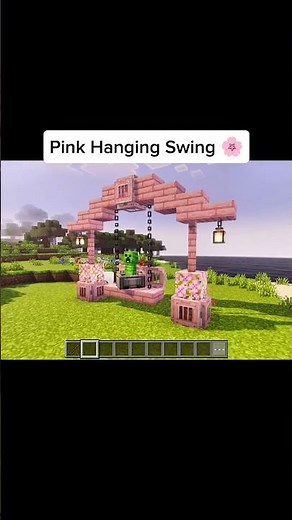 Minecraft Pink Hanging Swing Build Tutorial 💖