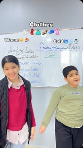 Classifying the clothes based on the weather 🌦️🥶❄️⛱️🌦️🥼👚👗🧣🧢 #english #teaching #clothes #learning #kids | Samia Bourzam